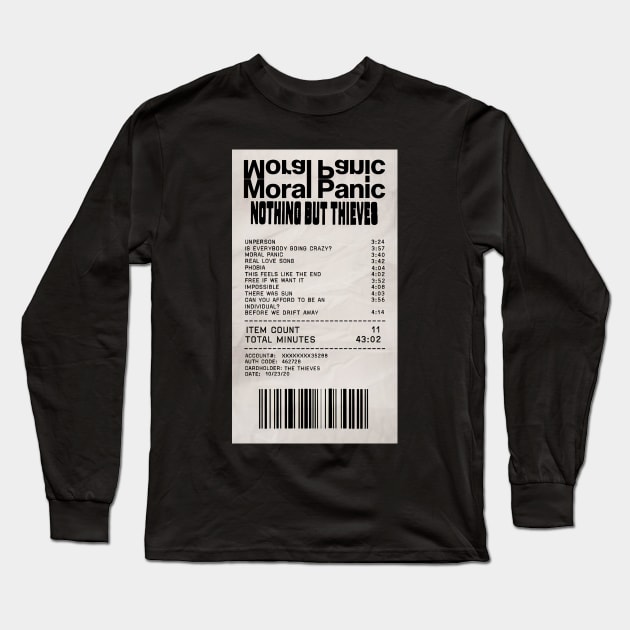 Moral Panic Receipt #1 Long Sleeve T-Shirt by nbtselftitledcd